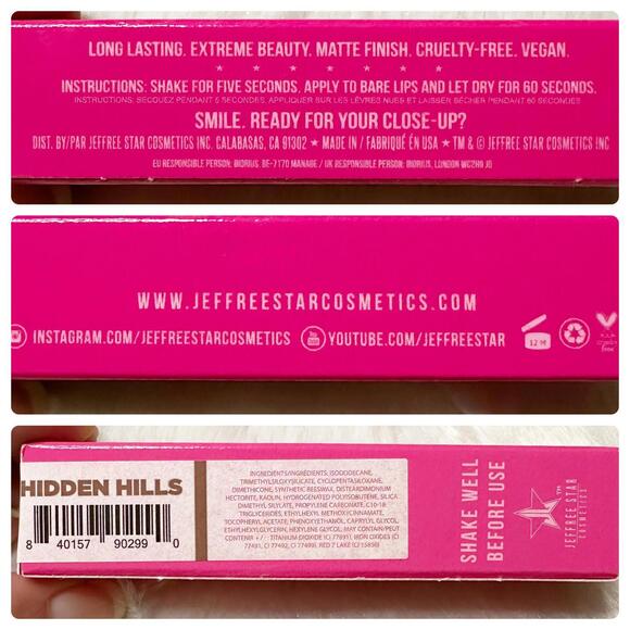 ❗️LAST 1❗️ NIB Jeffree Star Velour Liquid Lipstick in Hidden Hills 5.6ml - Picture 7 of 8